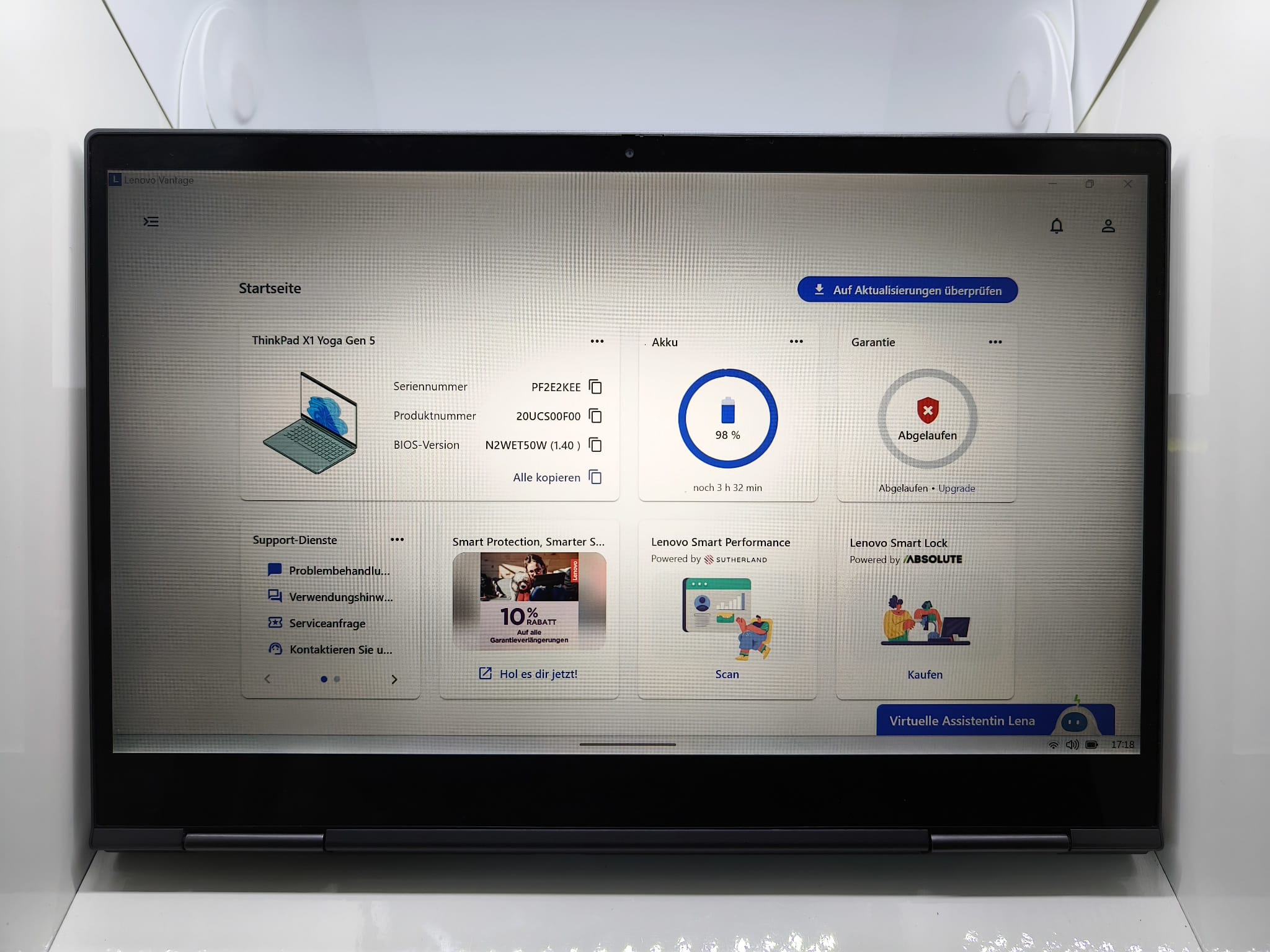 Lenovo ThinkPad X1 Yoga Gen 5 – i5  16GB RAM  512GB SSD  LTE Touch convertible – QWERTZ