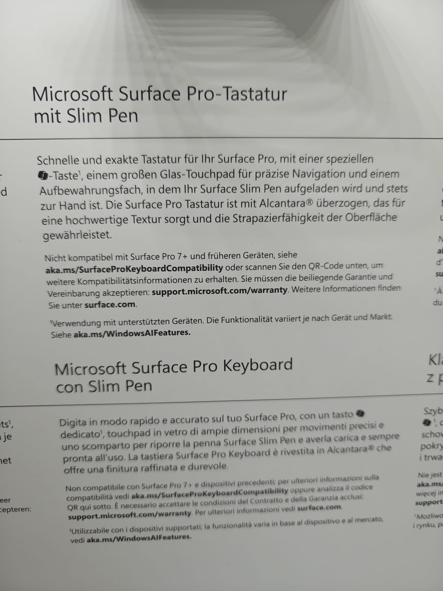Microsoft Surface Signature Tastatur mit Slim Pen 2 Typecover Pro X, Pro 8, Pro 9, Pro 11 COPILOT QWERTZ DEUTSCH