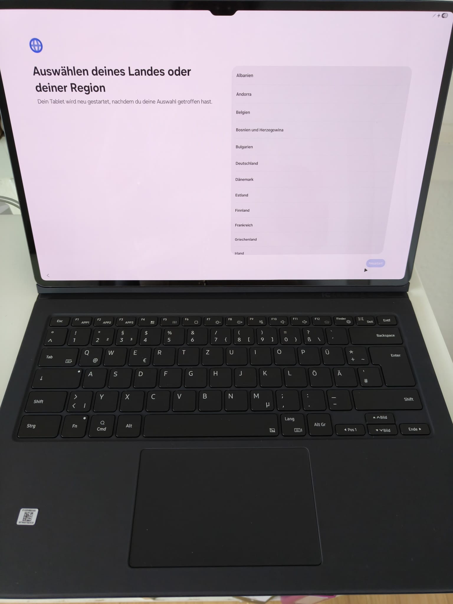 Samsung Galaxy Tab Book Cover Tastatur mit Touchpad für Samsung Galaxy Tab S9Ultra/S10 Ultra 14,6'' QWERTZ